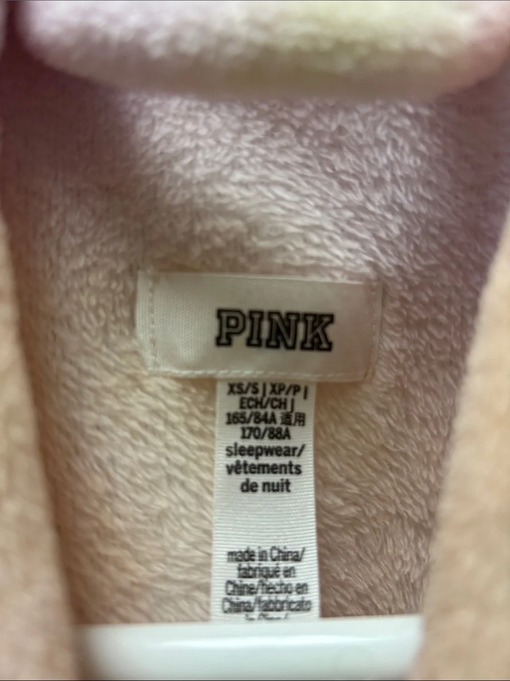 PINK Victoria's Secret Pastel Tie-Dye Fleece Robe in Peach, Lilac & Mint